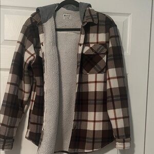 Matix brown Sherpa-Lined Jacket